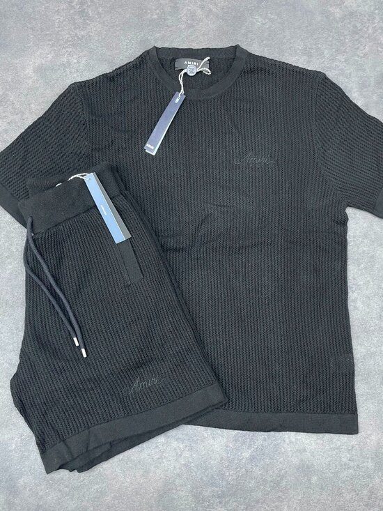 AMIRI Other - AMIRI Men's Black Knit T-Shirt & Shorts Set- Size XL